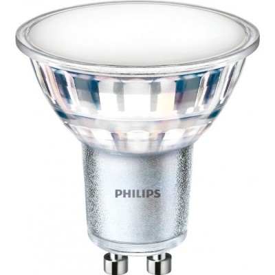 Ampoule LED Philips LED Classic 5W GU10 LED 3000K Lumière chaude. 5×5 cm. Projecteur réflecteur Couleur blanc