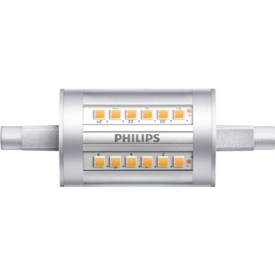 16,95 € Envio grátis | Lâmpada LED Philips R7s 7.5W 4000K Luz neutra. 8×3 cm. Refletor refletor
