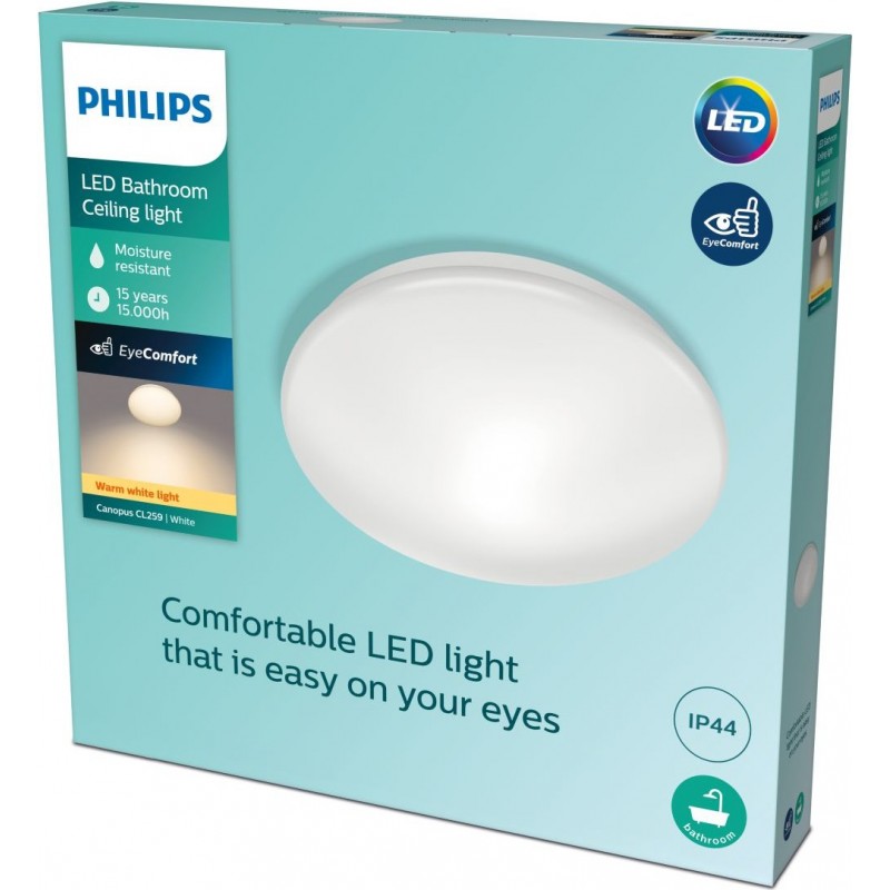 31,95 € Free Shipping | Indoor ceiling light Philips Canoplus 20W Round Shape Ø 39 cm. Kitchen, dining room and bathroom. Design Style. White Color