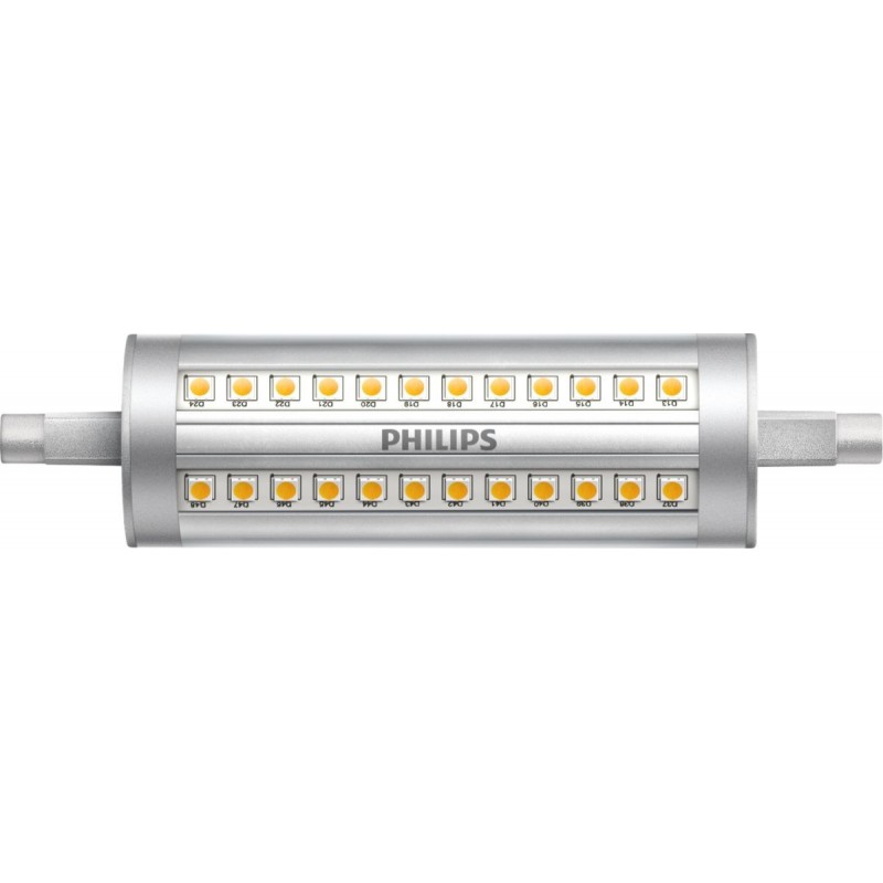 18,95 € Spedizione Gratuita | Lampadina LED Philips R7s 14W LED 3000K Luce calda. 12×3 cm. Dimmerabile Colore bianca