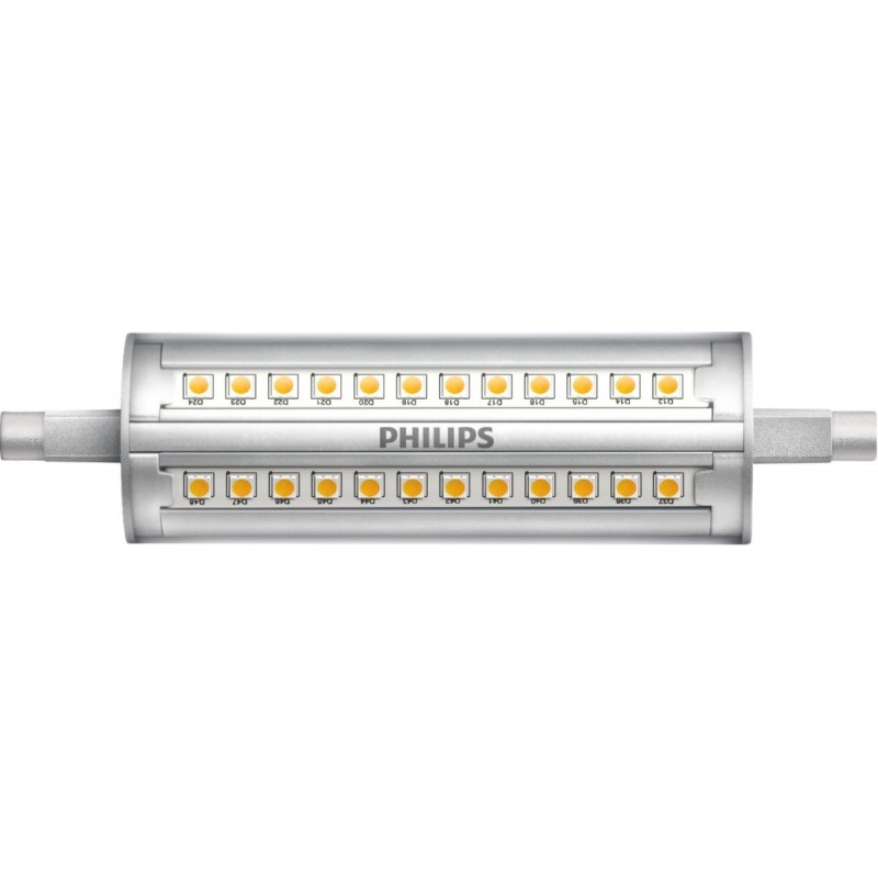 18,95 € Envio grátis | Lâmpada LED Philips R7s 14W 4000K Luz neutra. 12×3 cm. Dimmable