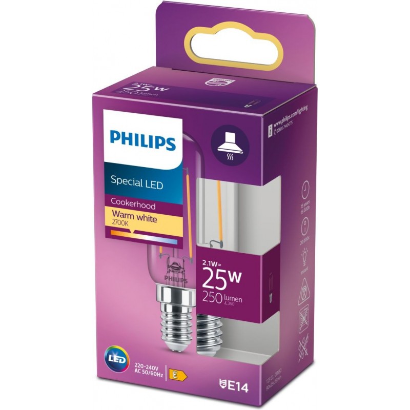 5,95 € Free Shipping | LED light bulb Philips LED Classic 2W E14 LED 2700K Very warm light. 9×5 cm. LED Candle Light