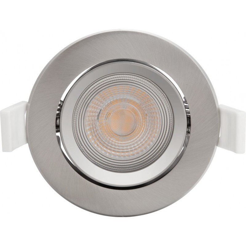 15,95 € Free Shipping | Recessed lighting Philips Sparkle 5.5W Round Shape Ø 8 cm. Dimmable Living room, bedroom and stairs. Classic Style. Nickel Color