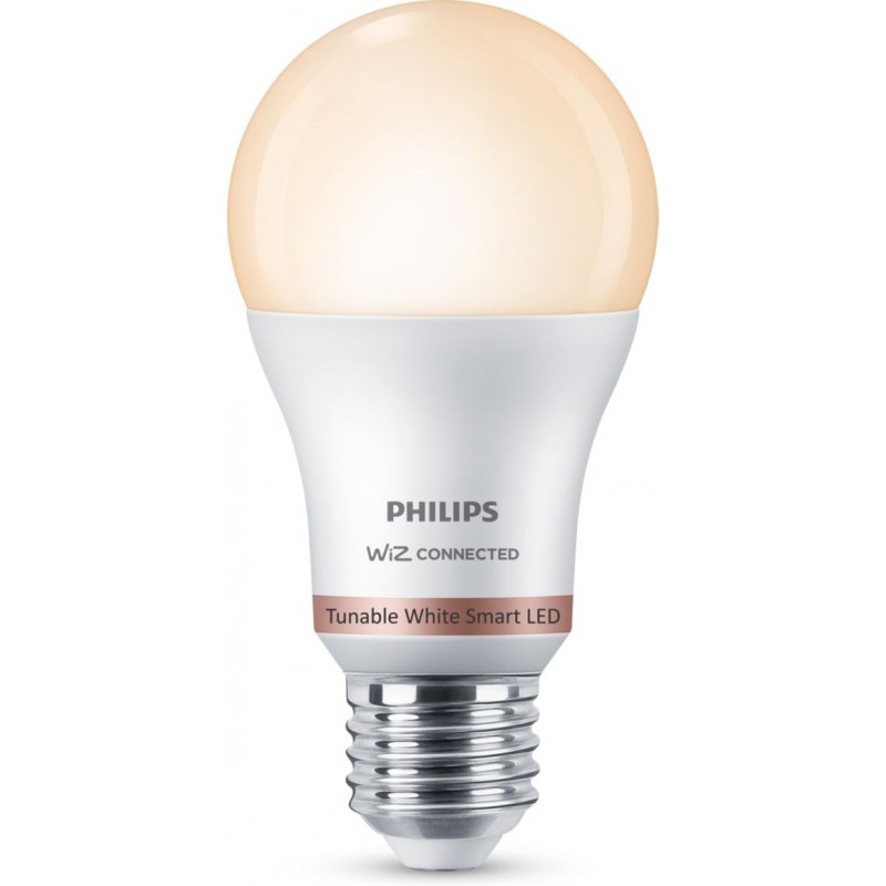 14,95 € Free Shipping | LED light bulb Philips Smart LED Wi-Fi 8W 12×7 cm. Wi-Fi + Bluetooth. Control with WiZ or Voice app Pmma and polycarbonate
