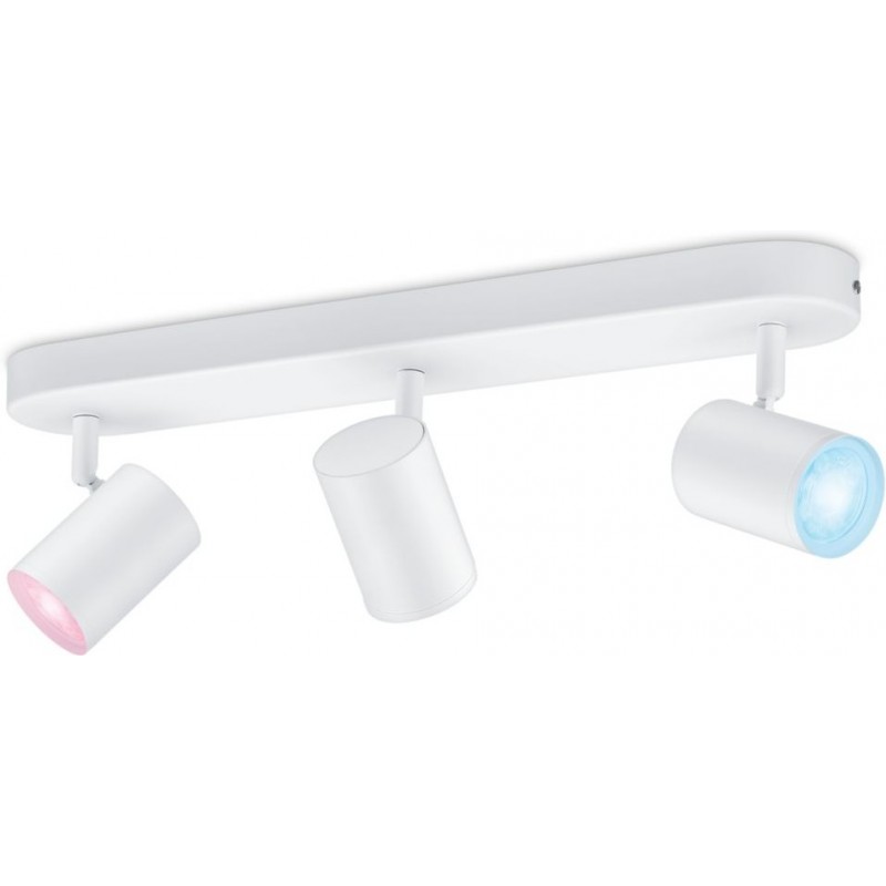 113,95 € Envoi gratuit | Projecteur d'intérieur WiZ Luminaria WiZ 14.5W 44×12 cm. Ajustable. LED Blanc / Multicolore Intégrée. Contrôle Wi-Fi + Bluetooth Métal. Couleur blanc