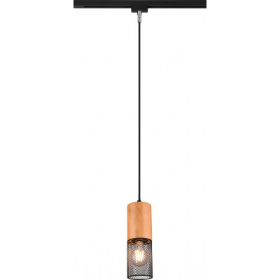 Lámpara colgante Trio DUOline Ø 8 cm. Salón y dormitorio. Estilo moderno. Metal. Color negro