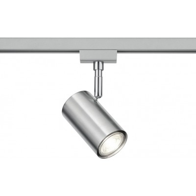 Внутренний точечный светильник Trio DUOline 16×10 cm. Прожектор для установки на рельсы. Потолочный и настенный монтаж Гостинная и спальная комната. Современный Стиль. Металл. Матовый никель Цвет