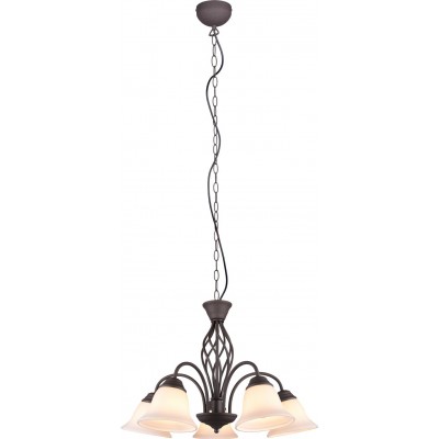 114,95 € Envio grátis | Lâmpada pendurada Trio Rustica Ø 60 cm. Sala de estar e quarto. Estilo rústico. Metais. Cor óxido