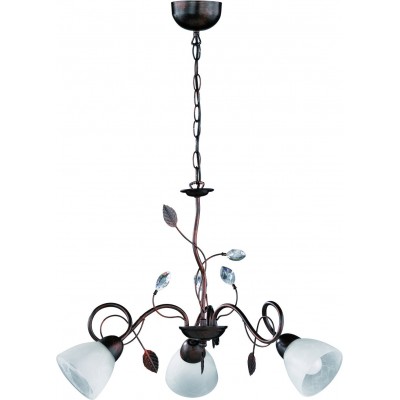 79,95 € Free Shipping | Chandelier Trio Traditio Ø 70 cm. Living room and bedroom. Rustic Style. Metal casting. Oxide Color