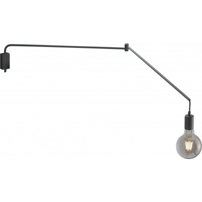 Lampada da parete per interni Trio Line 25×6 cm. Luce direzionale Soggiorno e camera da letto. Stile moderno. Metallo. Colore nero