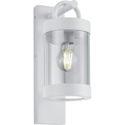 Aplique de pared exterior Trio Sambesi 33×13 cm. Sensor de oscuridad Aluminio fundido. Color blanco