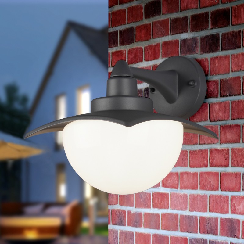 48,95 € Free Shipping | Outdoor wall light Trio Donez 22×20 cm. Terrace and garden. Modern Style. Cast aluminum. Anthracite Color