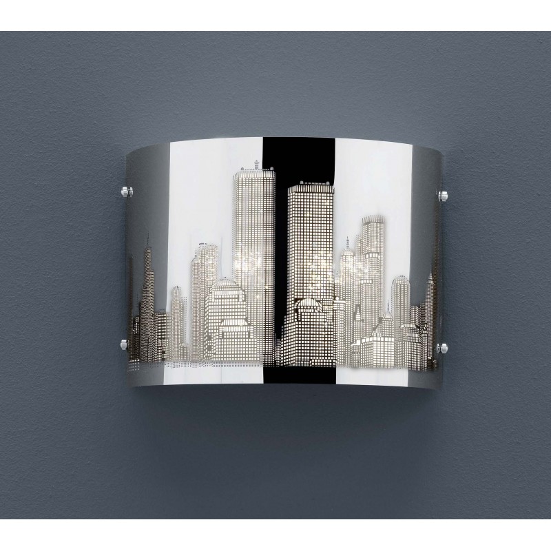 17,95 € Free Shipping | Indoor wall light Trio Capital 22×17 cm. Living room and bedroom. Modern Style. Steel. Plated chrome Color