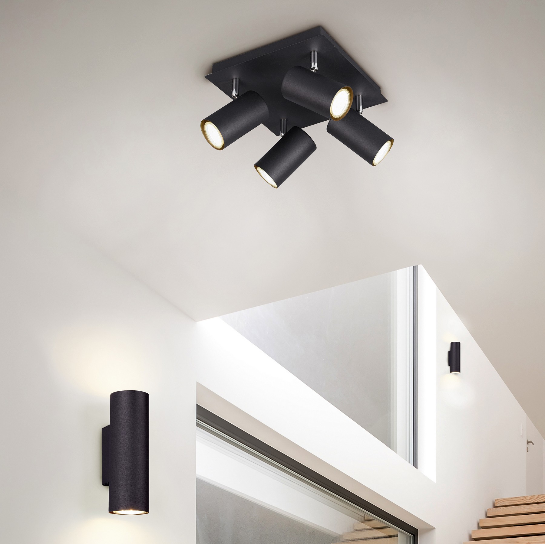 22,95 € Spedizione Gratuita | Faretto da interno Trio Marley 18×6 cm. Metallo. Colore nero