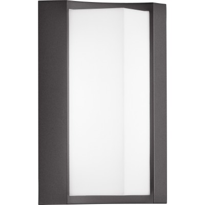 Aplique de pared exterior Trio Suez 8.5W 3000K Luz cálida. 22×15 cm. LED integrado Aluminio fundido. Color antracita