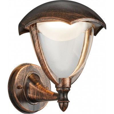 Настенный светильник для улицы Trio Gracht 6W 3000K Теплый свет. 24×20 cm. встроенный светодиод Терраса и сад. Классический Стиль. Литой алюминий. Окись Цвет