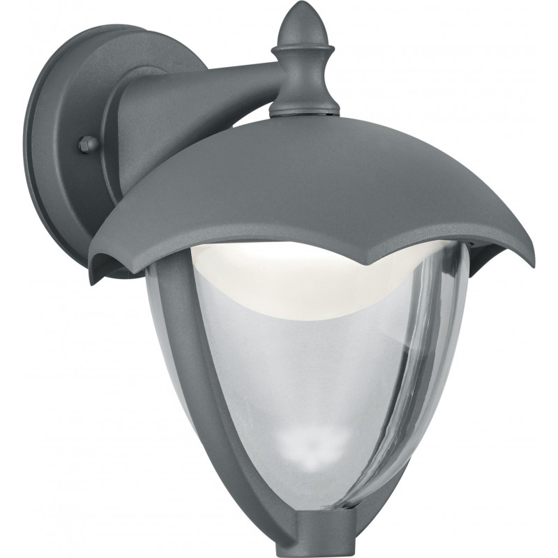 31,95 € Free Shipping | Outdoor wall light Trio Gracht 6W 3000K Warm light. 24×20 cm. Integrated LED Terrace and garden. Classic Style. Cast aluminum. Anthracite Color