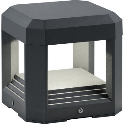 Настенный светильник для улицы Trio Logone 11W 3000K Теплый свет. 15×15 cm. встроенный светодиод Литой алюминий. Антрацит Цвет