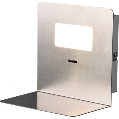 Aplique de pared interior Trio Aloft 3W 3000K Luz cálida. 16×16 cm. LED integrado Salón y dormitorio. Estilo moderno. Metal. Color níquel mate