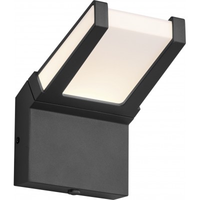 Outdoor wall light Trio Gambia 10.5W 3000K Warm light. 19×14 cm. Integrated LED. Darkness sensing Terrace and garden. Modern Style. Cast aluminum. Anthracite Color