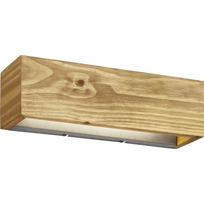 Lampada da parete per interni Trio Brad 13.5W 3000K Luce calda. 37×11 cm. LED integrato Legna. Colore marrone