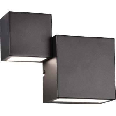 Aplique de pared interior Trio Miguel 6W 3000K Luz cálida. 21×17 cm. LED integrado Salón y dormitorio. Estilo moderno. Metal. Color negro