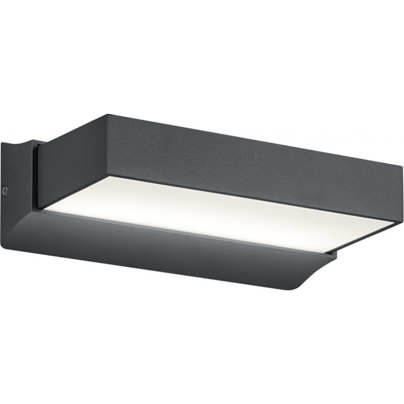 86,95 € Free Shipping | Outdoor wall light Trio Cuando 11W 3000K Warm light. 23×14 cm. Integrated LED Terrace and garden. Modern Style. Cast aluminum. Anthracite Color