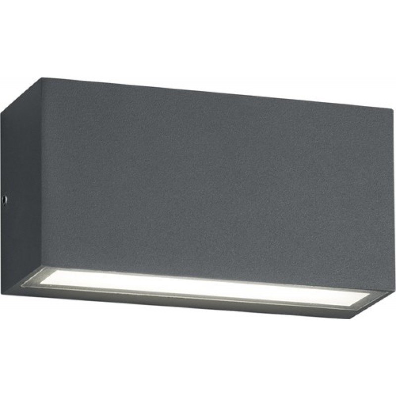 46,95 € Envio grátis | Aplique de parede ao ar livre Trio Trent 10W 3000K Luz quente. 14×5 cm. LED integrado Terraço e jardim. Estilo moderno. Alumínio fundido. Cor antracite