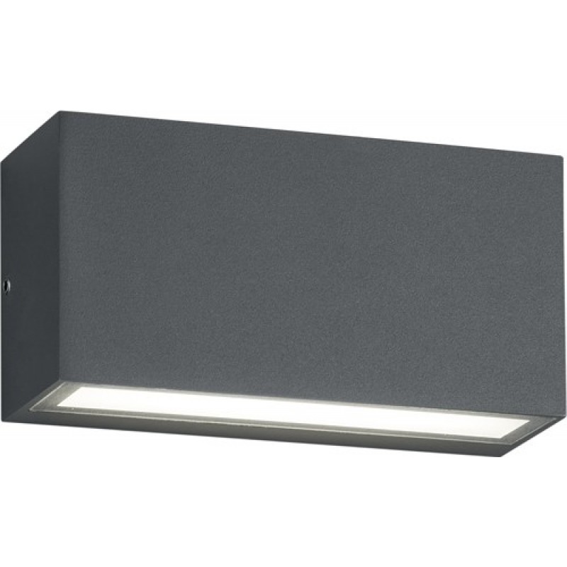 43,95 € Free Shipping | Outdoor wall light Trio Trent 10W 3000K Warm light. 14×5 cm. Integrated LED Terrace and garden. Modern Style. Cast aluminum. Anthracite Color