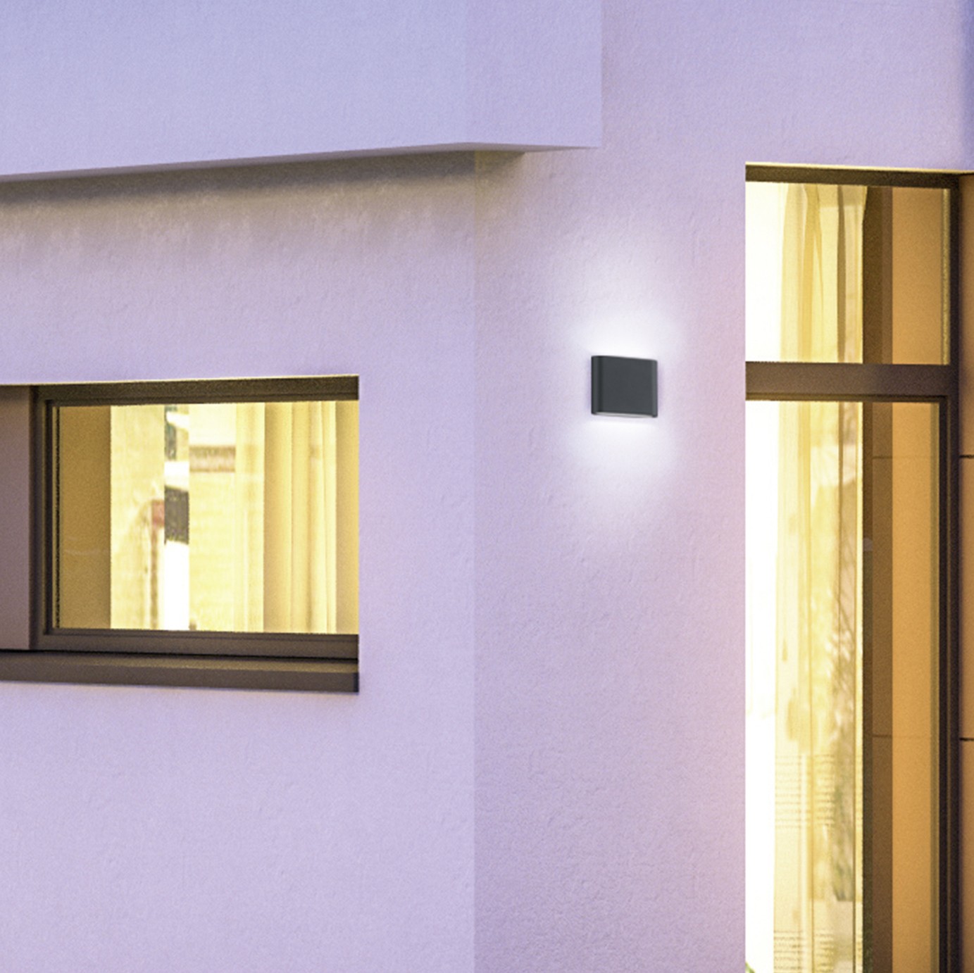 41,95 € Free Shipping | Outdoor wall light Trio Thames II 2.5W 3000K Warm light. 12×9 cm. Integrated LED Cast aluminum. Anthracite Color