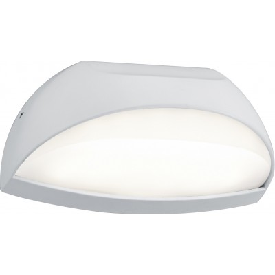 Aplique de pared exterior Trio Muga 5W 3000K Luz cálida. 19×16 cm. LED integrado Terraza y jardín. Estilo moderno. Aluminio fundido. Color blanco