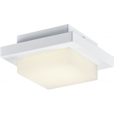 37,95 € Envío gratis | Aplique de pared exterior Trio Hondo 3.5W 3000K Luz cálida. 14×14 cm. LED integrado. Montaje en techo y pared Aluminio fundido. Color blanco