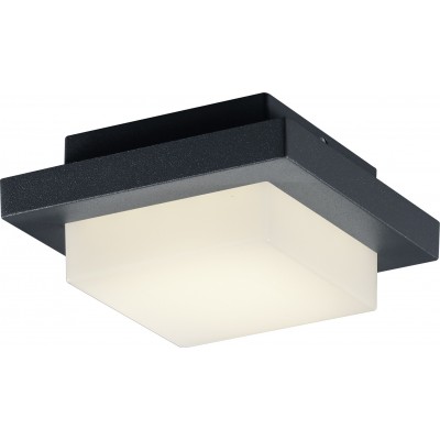 37,95 € Envio grátis | Aplique de parede ao ar livre Trio Hondo 3.5W 3000K Luz quente. 14×14 cm. LED integrado. Montagem no teto e na parede Alumínio fundido. Cor antracite