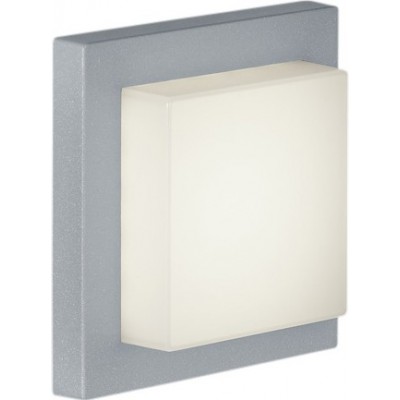 29,95 € Envío gratis | Aplique de pared exterior Trio Hondo 3.5W 3000K Luz cálida. 14×14 cm. LED integrado. Montaje en techo y pared Aluminio fundido. Color gris