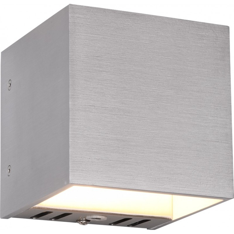 128,95 € Free Shipping | Indoor wall light Trio Figo 5.5W 10×10 cm. Dimmable multicolor RGBW LED. Remote control. WiZ Compatible Living room and bedroom. Modern Style. Metal casting. Aluminum Color