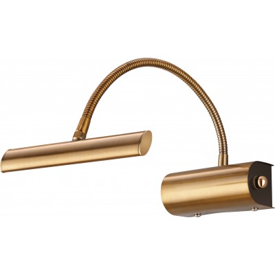 Indoor wall light Trio Curtis 4W 3000K Warm light. 35×18 cm. Flexible. Integrated LED Living room and bedroom. Modern Style. Metal casting. Old copper Color