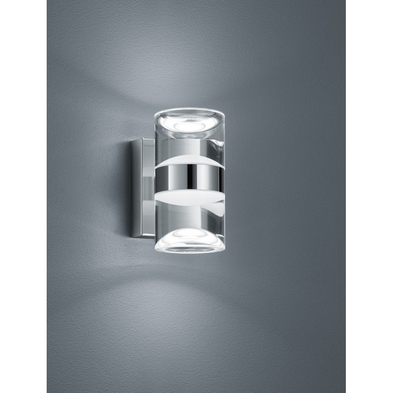 64,95 € Free Shipping | Indoor wall light Trio Brian 2.9W 3000K Warm light. 16×9 cm. Integrated LED Bathroom. Modern Style. Metal casting. Plated chrome Color