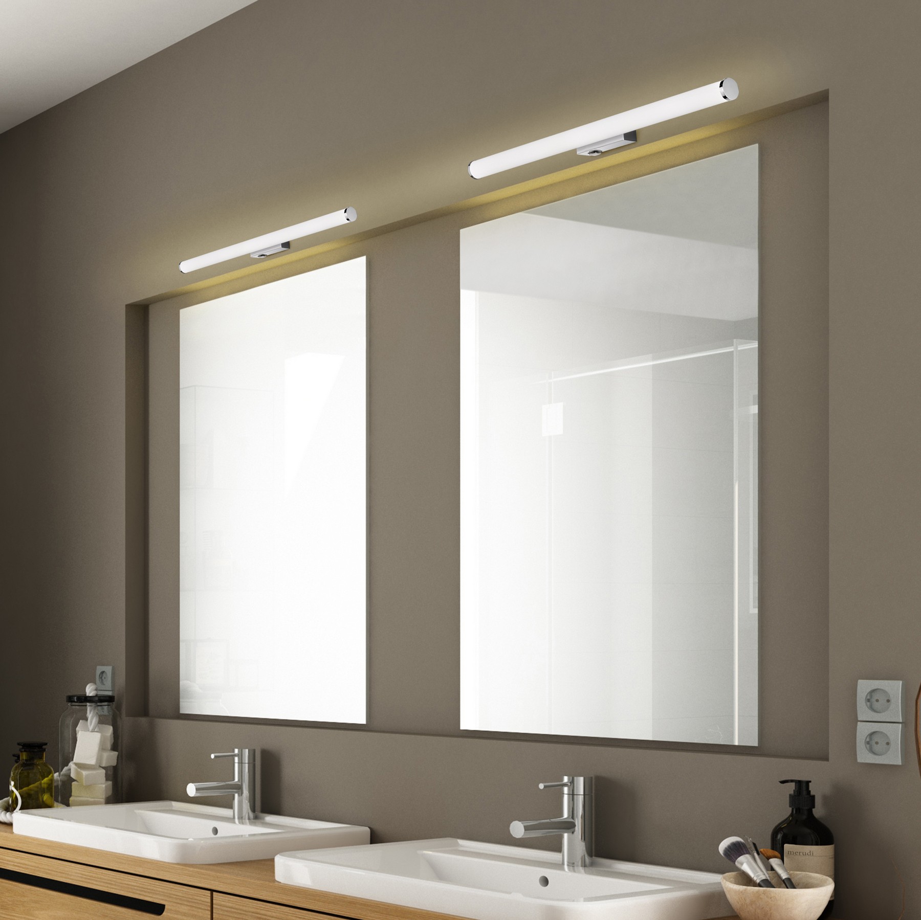 47,95 € Envio grátis | Luz de parede interna Trio Mattimo 6.5W 3000K Luz quente. 60×6 cm. LED integrado Metais. Cor cromado