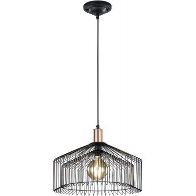 77,95 € Envio grátis | Lâmpada pendurada Trio Tanja Ø 39 cm. Metais. Cor preto