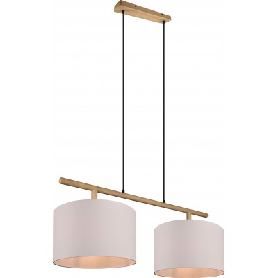 Hanging lamp Trio Korba 150×105 cm. Living room and bedroom. Modern Style. Wood. Natural Color