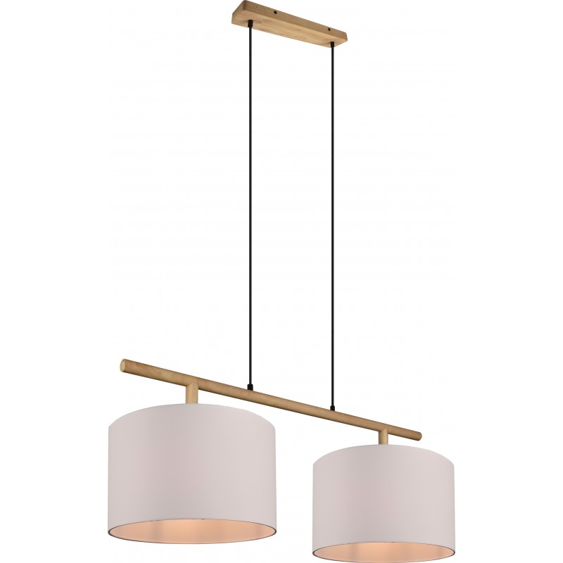 246,95 € Free Shipping | Hanging lamp Trio Korba 150×105 cm. Living room and bedroom. Modern Style. Wood. Natural Color