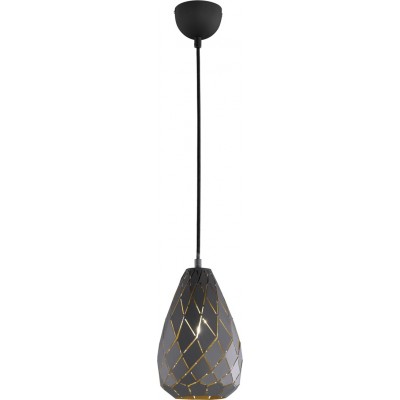Hanging lamp Trio Onyx Ø 15 cm. Living room and bedroom. Modern Style. Metal casting. Anthracite Color