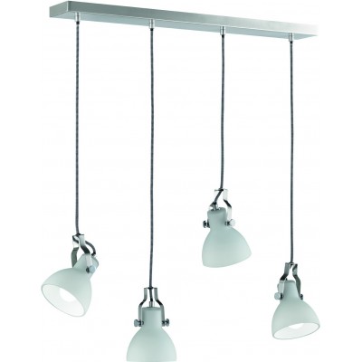 Hanging lamp Trio Ginelli 150×70 cm. Living room and bedroom. Modern Style. Metal casting. Matt nickel Color