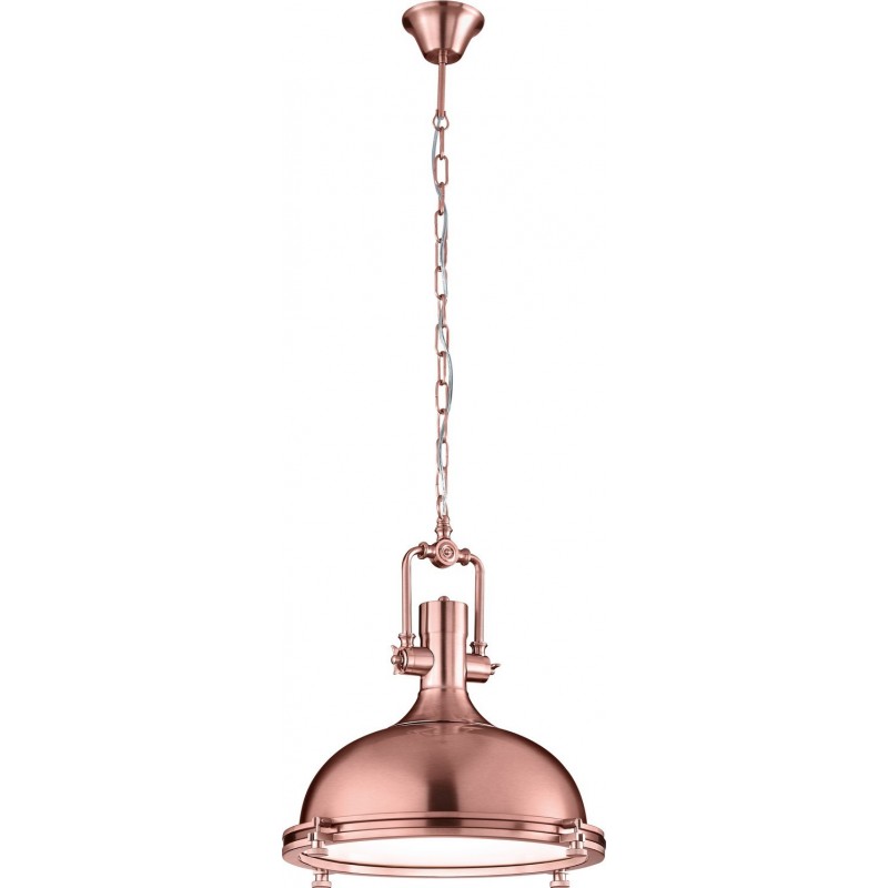 177,95 € Free Shipping | Hanging lamp Trio Boston Ø 39 cm. Living room, kitchen and bedroom. Classic Style. Metal casting. Copper Color