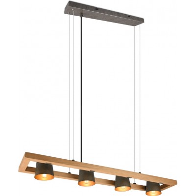 Lampe à suspension Trio Bell 150×100 cm. Salle et chambre. Style vintage. Métal. Couleur vieux nickel