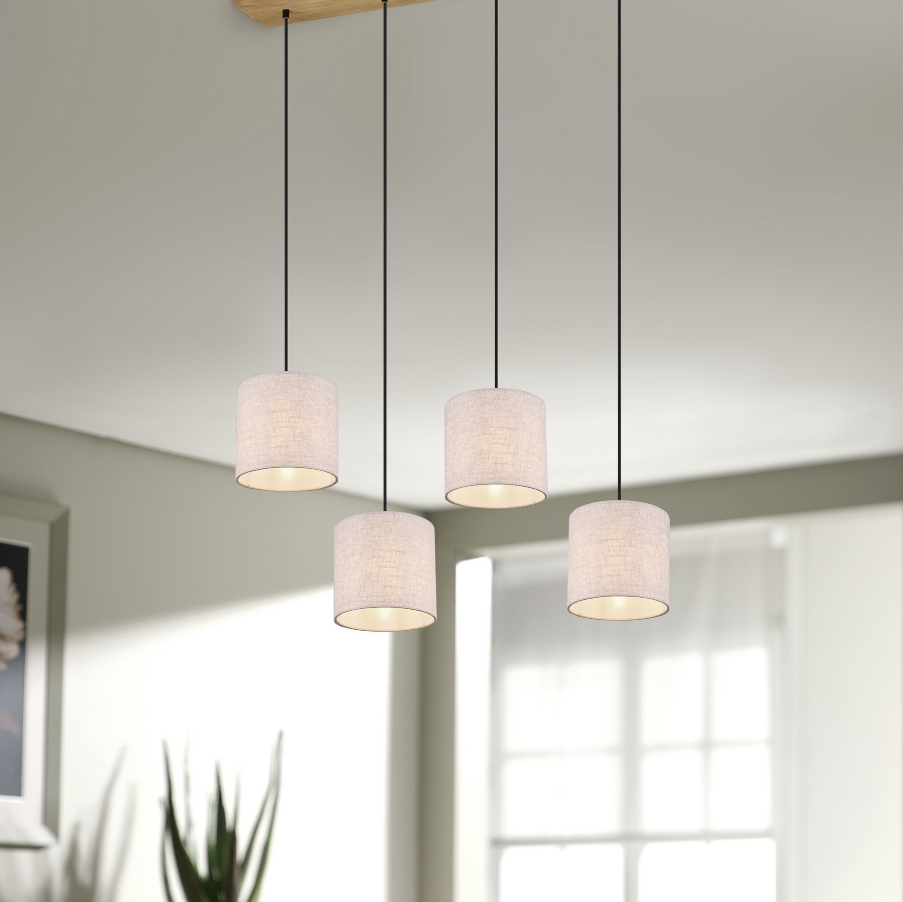 188,95 € Kostenloser Versand | Hängelampe Trio Elmau 150×100 cm. Metall. Altes nickel Farbe