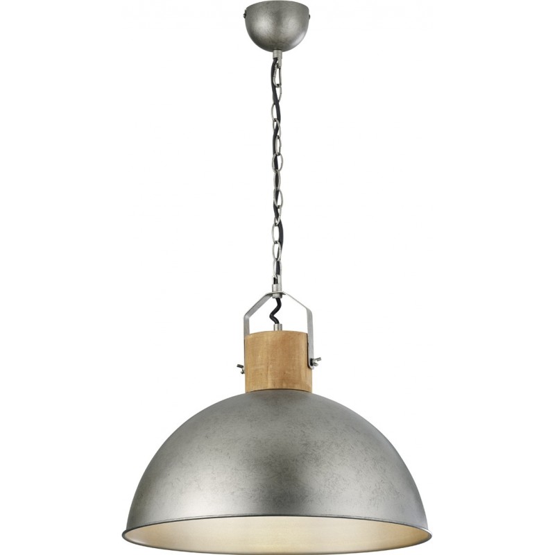 125,95 € Free Shipping | Hanging lamp Trio Delhi Ø 45 cm. Living room and bedroom. Vintage Style. Metal casting. Old nickel Color