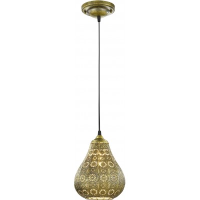 Lampe à suspension Trio Jasmin Ø 19 cm. Salle et chambre. Style vintage. Métal. Couleur vieux cuivre