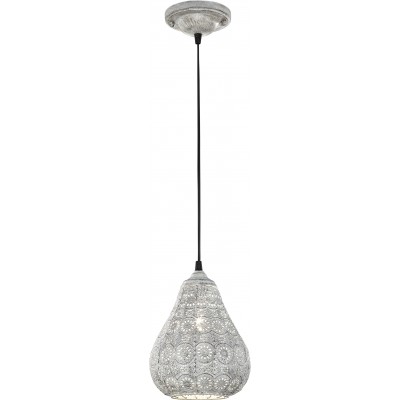 Lampe à suspension Trio Jasmin Ø 19 cm. Salle et chambre. Style vintage. Métal. Couleur gris