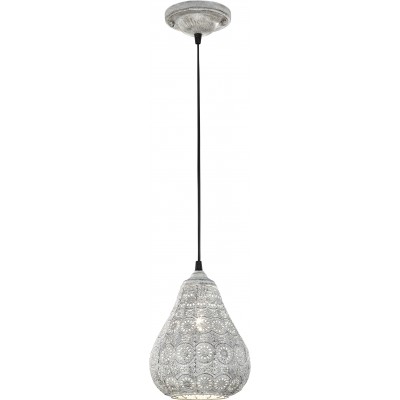 45,95 € Бесплатная доставка | Подвесной светильник Trio Jasmin Ø 19 cm. Металл. Серый Цвет